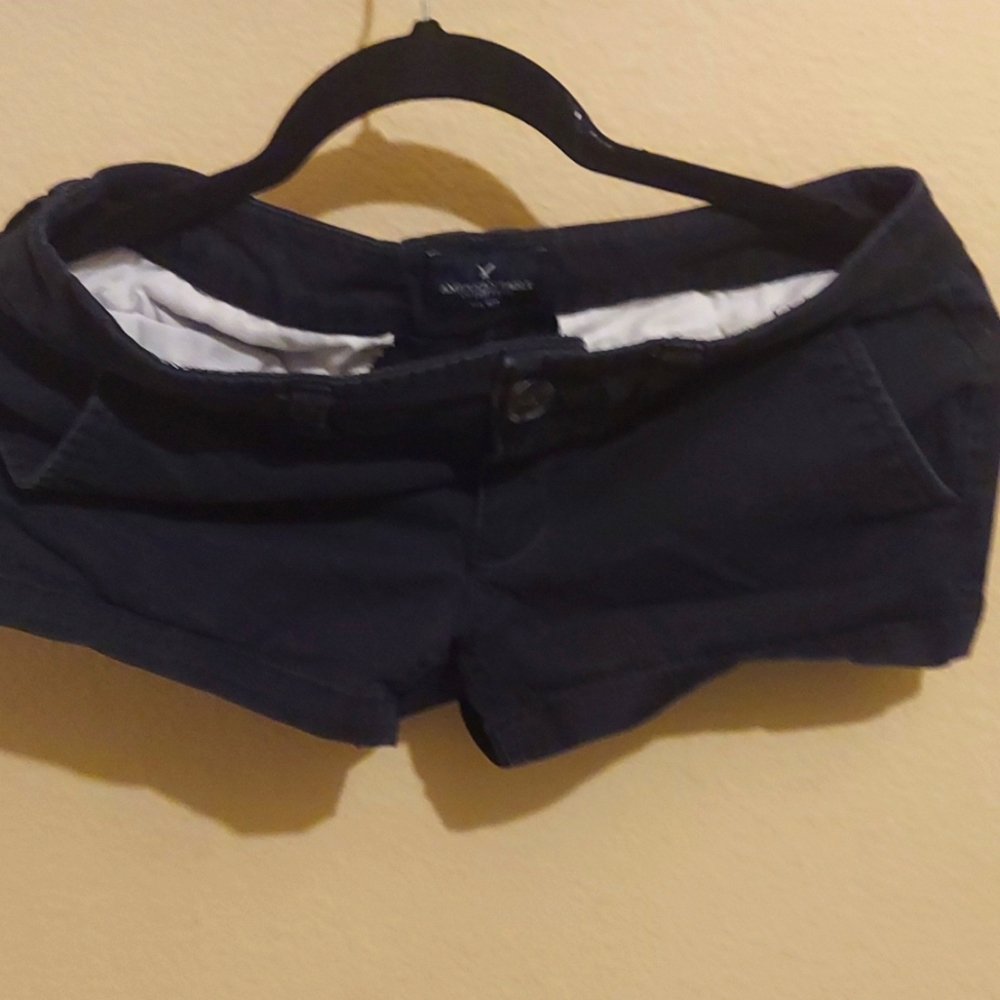 American Eagle stretch black shorts